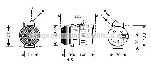 AVA QUALITY COOLING Компрессор, кондиционер MSAK277